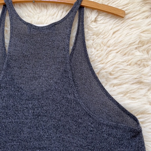 Protect Social T,Medium grey thin rib knit tank - Picture 6 of 7